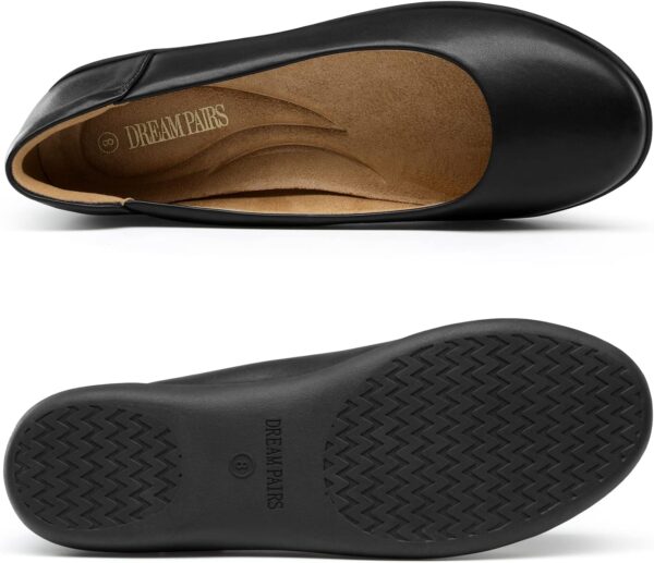 DREAM PAIRS Women’s Comfortable Ballet Dressy Work Flats, Round Toe Slip on Office Shoes
