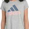 adidas Girls' Short Sleeve Aeroready Poly Scoop Neck Tee T-Shirt