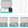 Hard Electronic Organizer Travel Case Electronics Accessories Cable Gadget Wire Storage Bag Double Layer Shockproof Box for Charger, Cord, Flash Drive, Apple Pencil, Power Bank, Turquoise