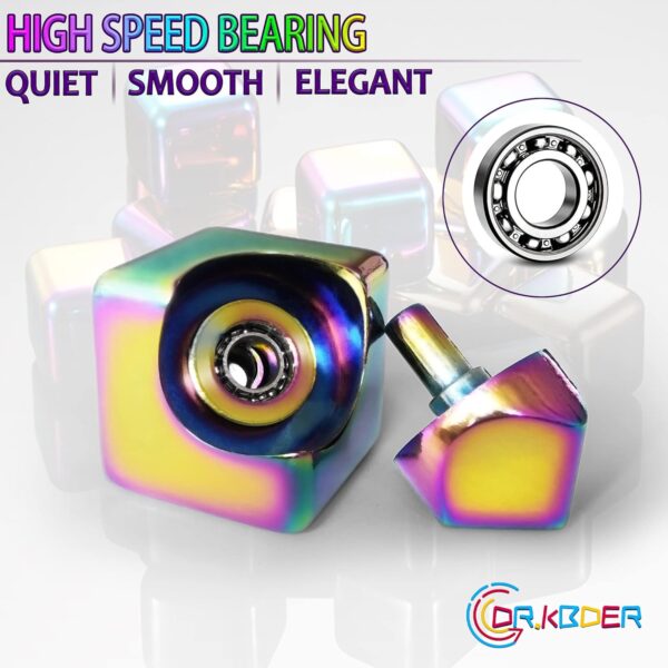 Fidget Spinner Toys Cube Adults, Easter Basket Stuffers for Teens Metal Cool Stuff Desk Gadgets Office Toys Small Anxiety Figette Sensory Toy ADHD Tool Fingears Figet Stress Valentine Gift for Boys