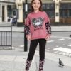 Girls Clothes Cool Girl Print Tie Dye Hoodie Pullover Sweatshirt Leggings 2PC Outfits
