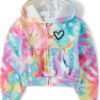 The Children's Place Girls' Long Sleeve Active Hooded Fleece Full Zip Up