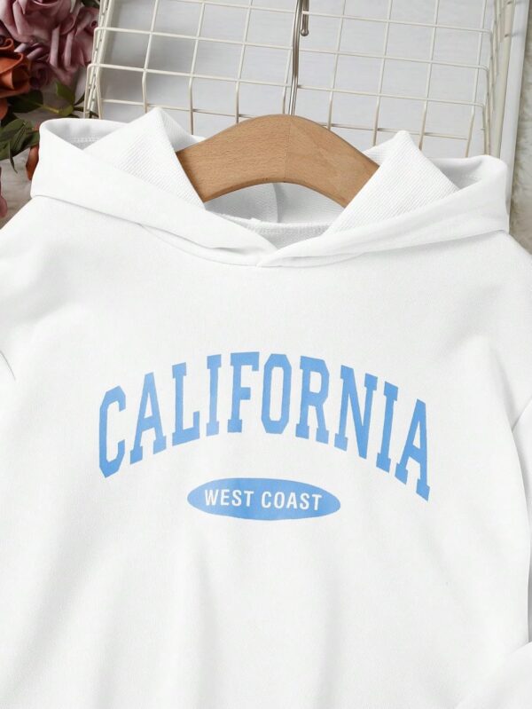 SOLY HUX Girl's Letter Print Drop Shoulder Hoodie Sweatshirt and Jogger Sweatpants 2 Piece Outfit