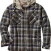 Legendary Whitetails Men's Camp Night Berber Lined Hooded Flannel Shirt Jacket