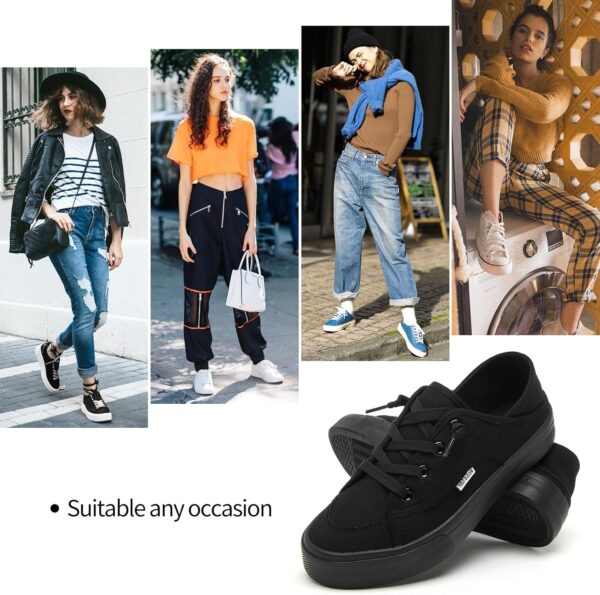 hash bubbie Women's Slip on Shoes Canvas Shoes Non Slip Fashion Sneakers for Women Low Top Loafers