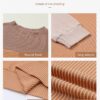Dokotoo Womens Fashion 2025 Color Block Long Sleeve Crewneck Knitted Casual Loose Pullover Shirts Tops