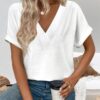 T Shirts Short Sleeve V Neck Tees Womens Fashion Tops Trendy Lightweight Soft 2025 Casual Summer Spring Outfits