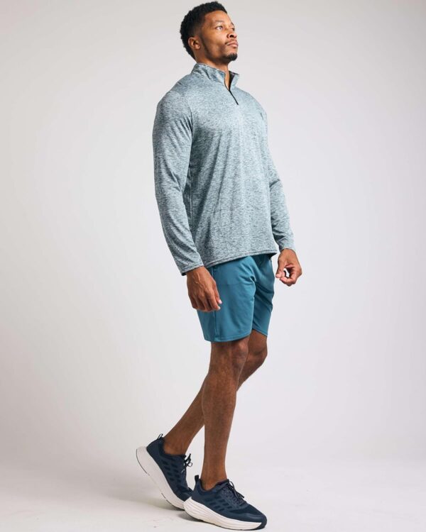 Real Essentials 3 Pack: Men's Dry-Fit Active Quarter Zip Long Sleeve Athletic Performance Pullover (Available In Big & Tall)