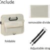 Car Trunk Organizer Car Storage Organizer Collapsible Multi Compartment Car Organizer Adjustable Straps Car Organizer for SUV(Beige)
