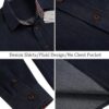 COOFANDY Men's Casual Dress Shirt Button Down Shirts Long-Sleeve Plaid Collar Denim Work Shirt