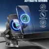 Wireless Car Charger, Fast Charging Phone Holder 3 in 1 Phone Mount Auto Clamping Car Accessories Compatible with iPhone 16 15 14 13 12 11 Xs XR, Samsung S23 Ultra S22 S21 S20/S10+ S9+ Note 9