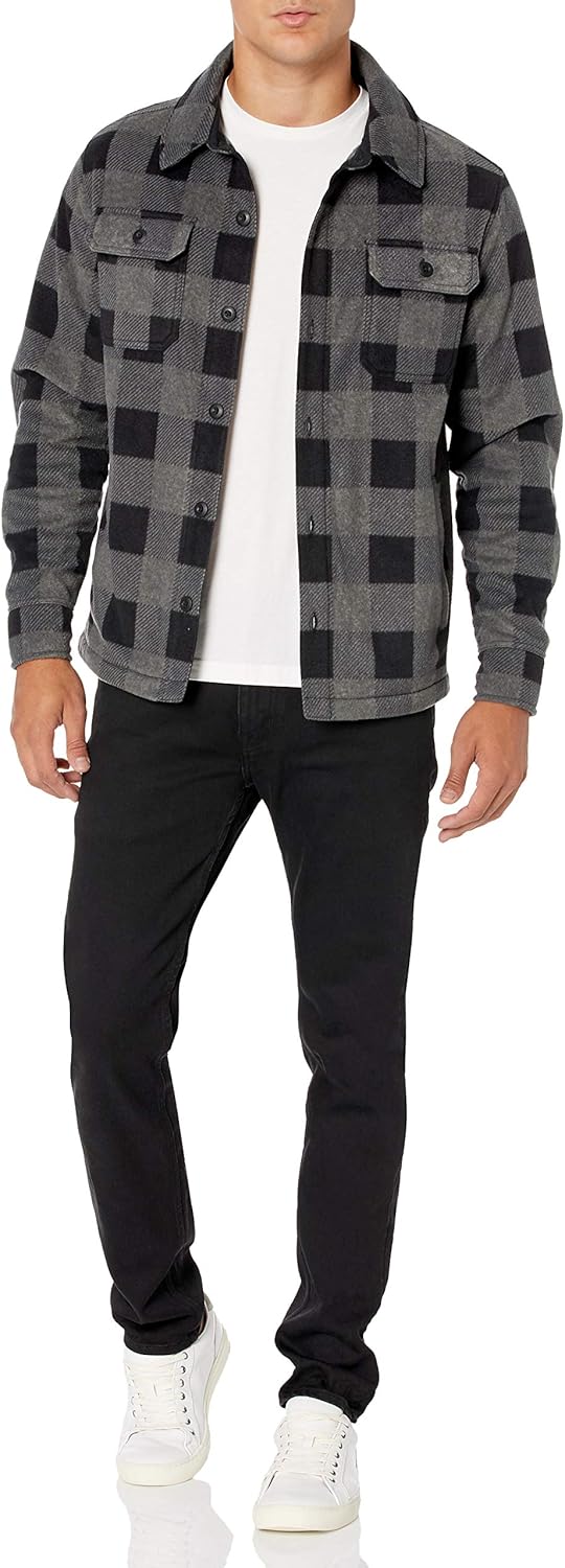 Amazon Essentials Men's Long-Sleeve Polar Fleece Shirt Jacket