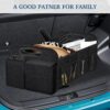 Femuar Car Trunk Organizer, Car Storage Organizer with Large Capacity Waterproof Collapsible Trunk Organizer for Car Suv/Jeep/Sedan (Black, Standard)