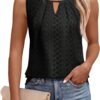 WIHOLL Womens Tank Tops Loose Fit Casual Sleeveless Tops Keyhole Neck Trendy Summer Tops Flowy Clothes Outfits 2025