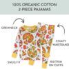 HonestBaby 2-Piece Pajamas Sleepwear PJs 100% Organic Cotton for Infant Baby and Toddler Boy