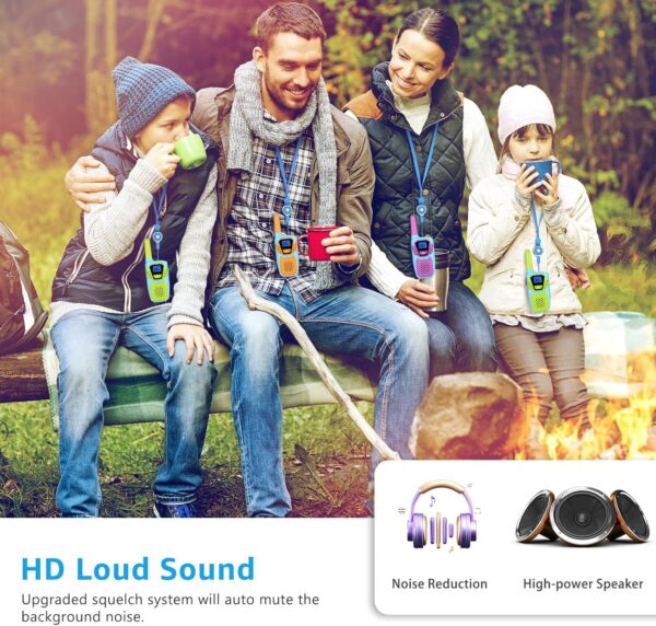 Kids Walkie Talkies 3 Pack NOAA Walkie-Talkies for Adults Rechargeable Long Range 2 Way Radios 4 Miles for Family Camping Hiking Skiing Cruise Ship, Toys for 3-12+ Year Old Girls Boys Toddlers