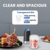 Gravity Electric Salt and Pepper Grinder set of 2, Automatic Salt And Pepper Grinder Set, Adjustable Roughness, Battery Powered, LED Light, 2 Pack, (Black)