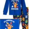 The Children's Place Baby Boys' and Toddler Long Sleeve Top and Pants Snug Fit 100% Cotton 2 Piece Pajama Set