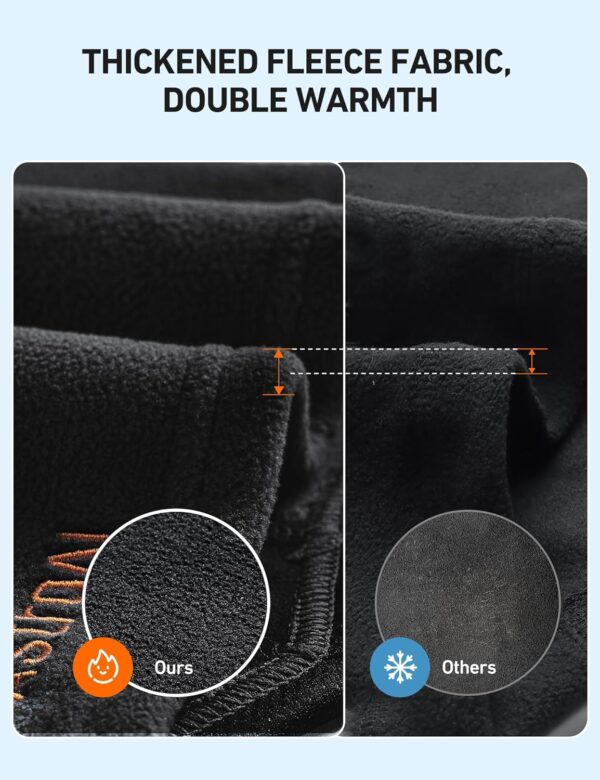 AstroAI Balaclava Ski Mask Winter Fleece Thermal Face Mask Cover for Men Women Warmer Windproof Breathable, Cold Weather Gear for Skiing, Outdoor Work, Motorcycling, Snowboarding, Black-M, 21.5-23"