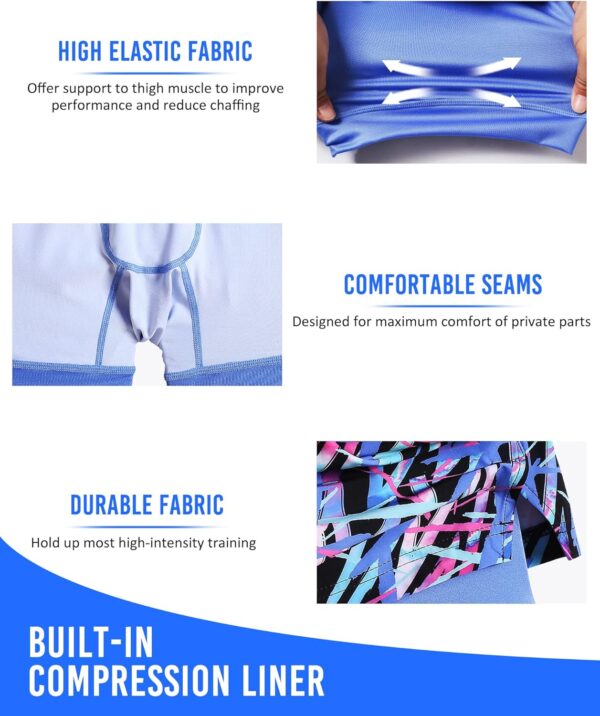 maamgic Mens 5" Gym Running Shorts for Men 2 in 1 Quick Dry Workout Athletic Shorts