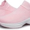 DOUSSPRT Womens Walking Shoes Sock Casual Ladies Fashion Sneakers Comfortable Slip On Air Cushion Platform