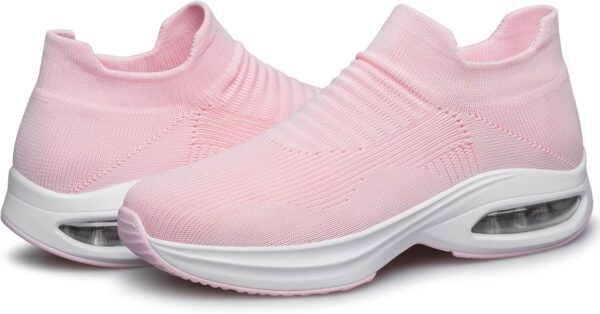 DOUSSPRT Womens Walking Shoes Sock Casual Ladies Fashion Sneakers Comfortable Slip On Air Cushion Platform