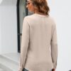 Blooming Jelly Women's Dressy Casual Blouses Business Work Tops Long Sleeve V Neck Pleated Shirts 2024 Fall Outfits
