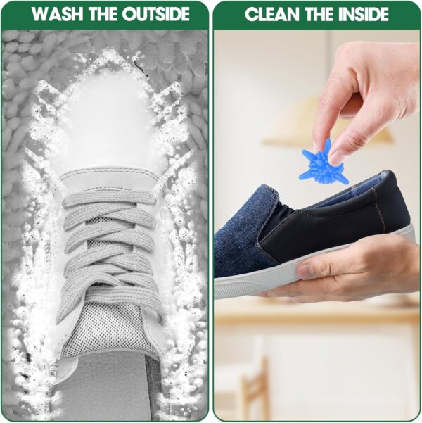 Shoe Washing Machine Bag, Laundry Bags Shoes Washer Pouch for Sneakers, Free Your Hands Unstain Cleaner Kit Gadget, Gift for House Wife & Mom (Gray 2pcs)