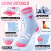 ANTSANG Kids Girls Socks Youth Teen Athletic Sport Basketball Crew Cotton Breathable Soft Socks 6 Pairs