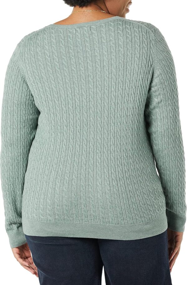 Amazon Essentials Women's Lightweight Long-Sleeve Cable Crewneck Sweater (Available in Plus Size)