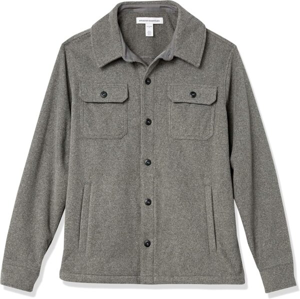 Amazon Essentials Men's Long-Sleeve Polar Fleece Shirt Jacket